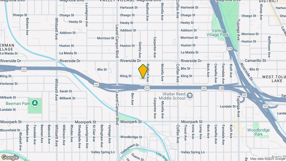 11914 Kling St Map and Location Details
