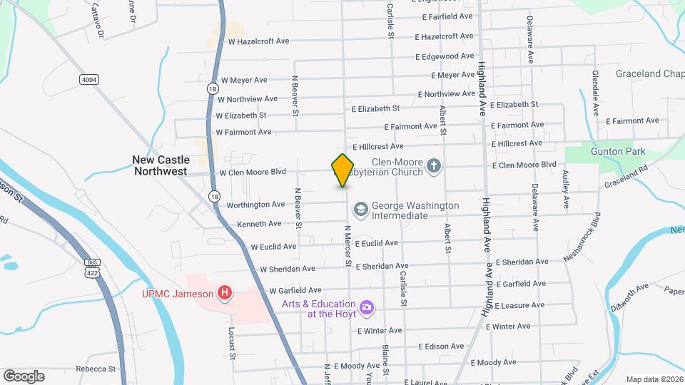 1703 N Mercer St Map and Location Details