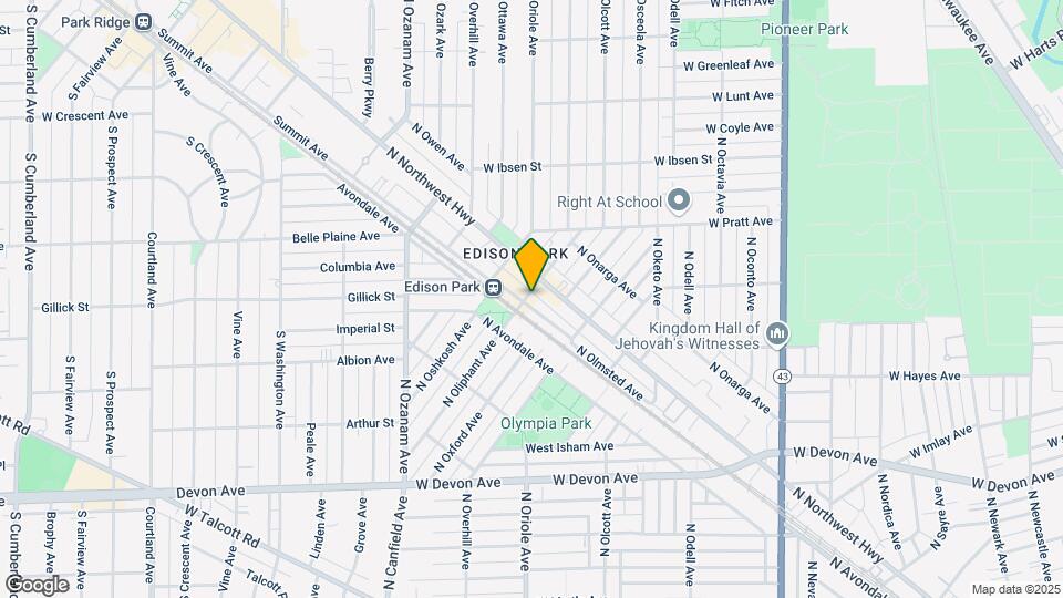 6677--6679 N Oliphant Ave Map and Location Details