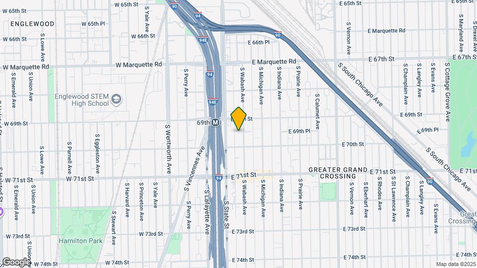 6928 S Wabash Ave Map and Location Details