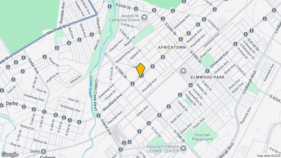 6906 Woodland Ave Map and Location Details