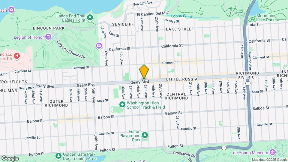 6318 Geary Blvd Map and Location Details