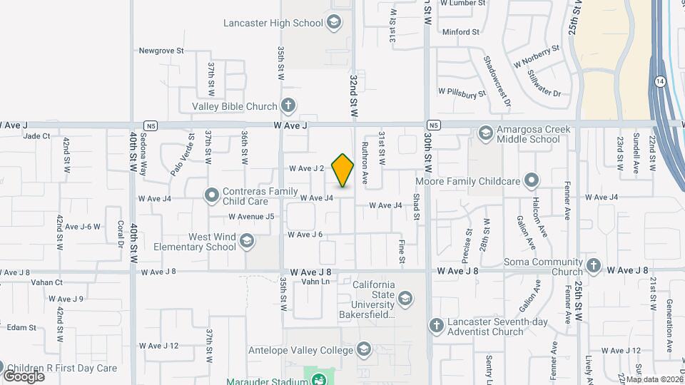 3219 W Avenue J4 Mapa y Detalles de la Ubicación