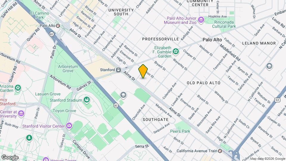 1339 Alma St Map and Location Details