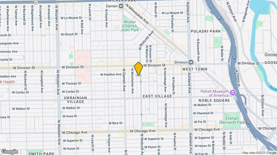 1114 N Wolcott Ave Map and Location Details