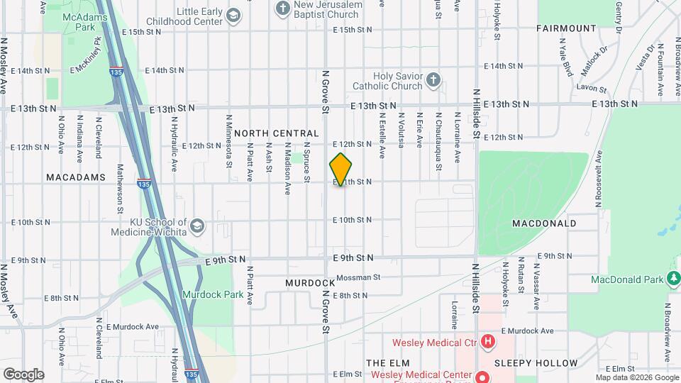 1147 N Poplar St Map and Location Details