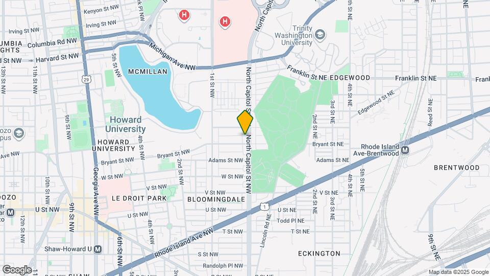 2408 N Capitol St NW, Unit Basement Mapa y Detalles de la Ubicación