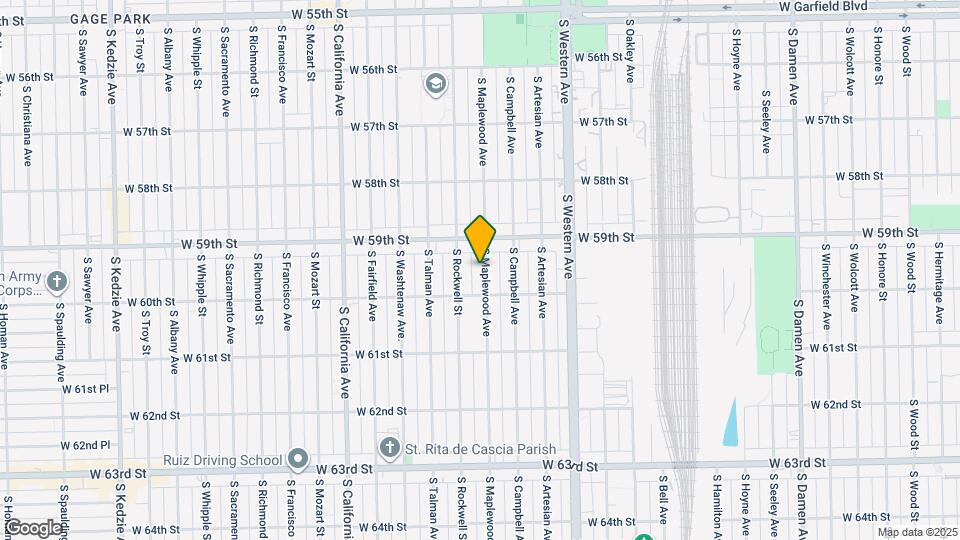 5932 S Maplewood Ave, Unit 1st floor Map and Location Details