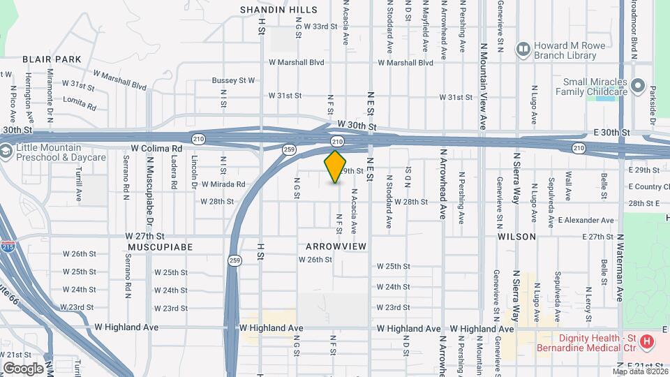2840 N F St Map and Location Details