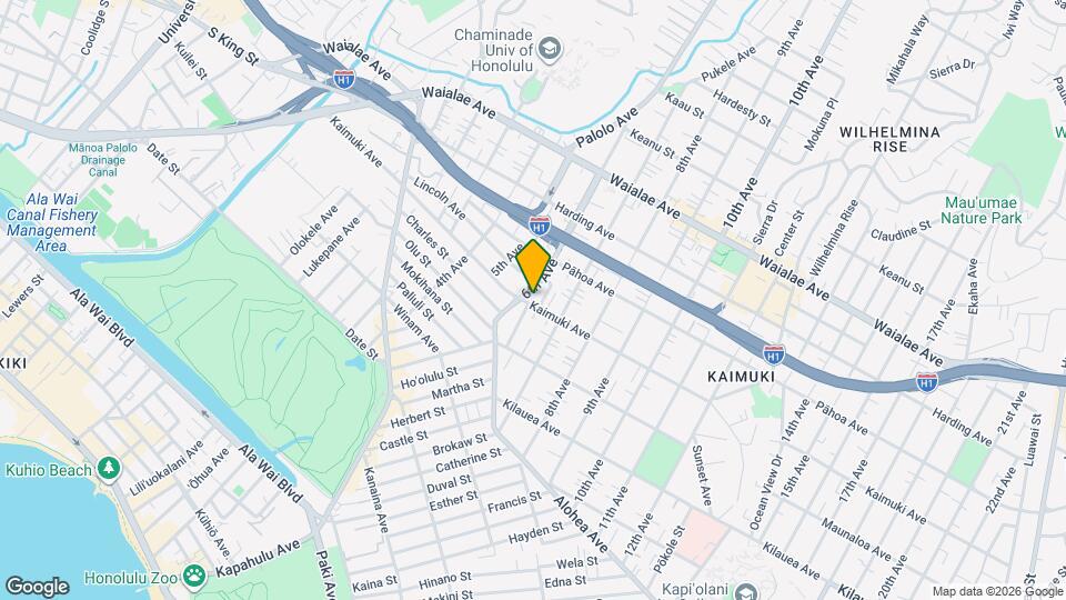 3306 Kaimuki Ave Map and Location Details