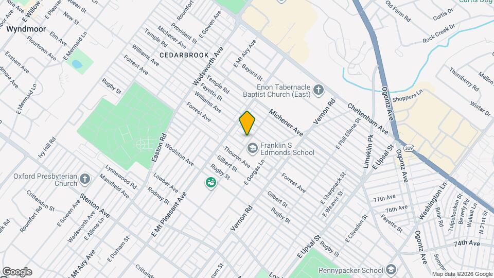 1335 E Sedgwick St, Unit 2 Mapa y Detalles de la Ubicación