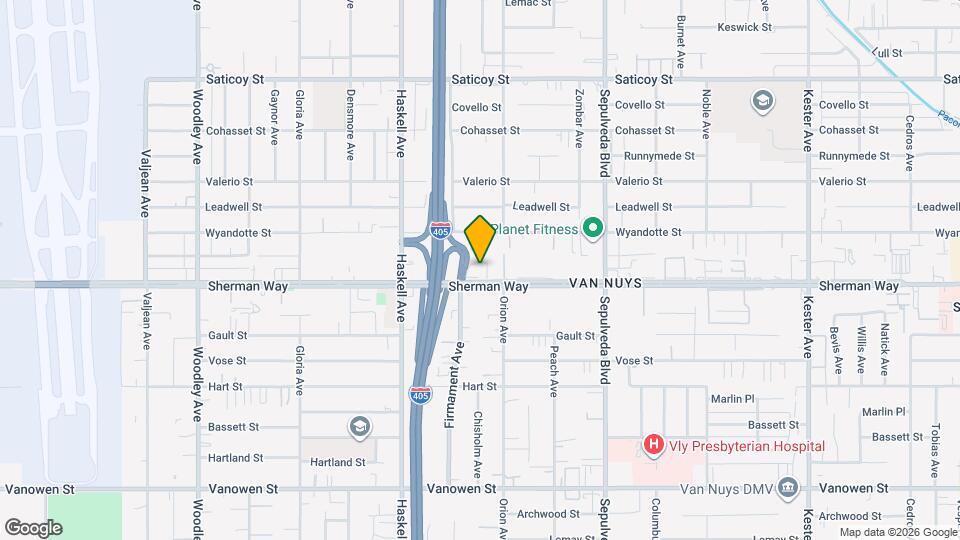 15549 Sherman Way, Unit 129 Map and Location Details
