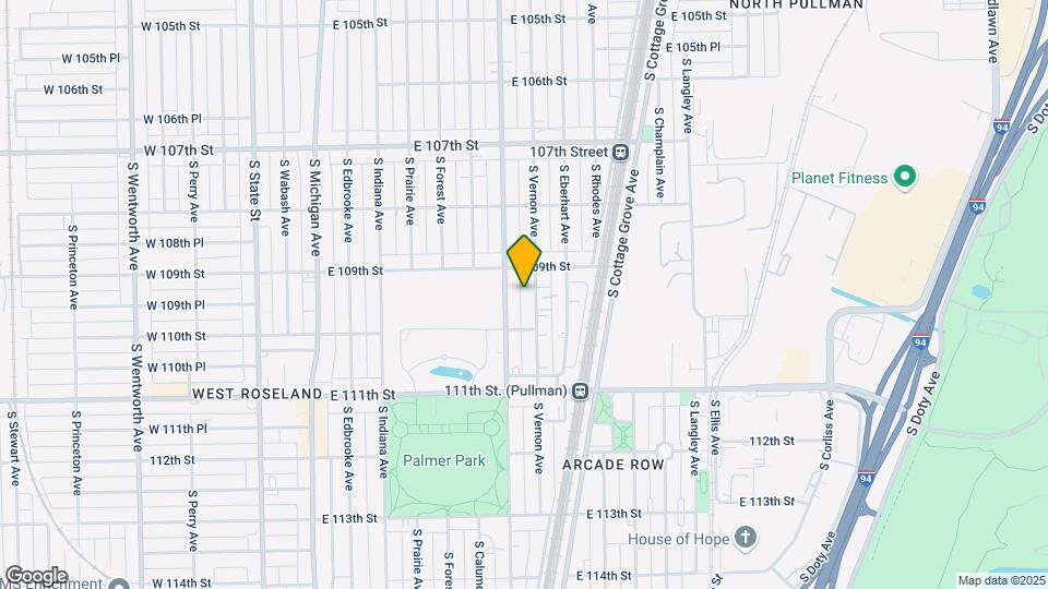 10922 S Vernon Ave Map and Location Details