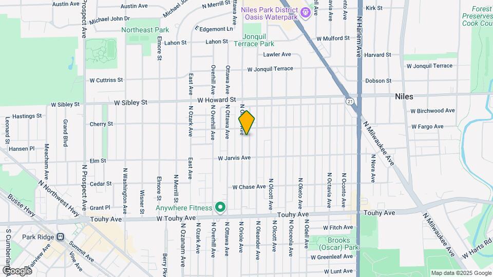 7441 N Oriole Ave Mapa y Detalles de la Ubicación