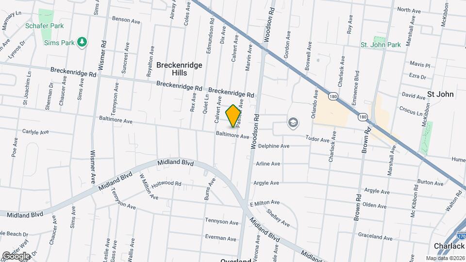 9429 Baltimore Ave Map and Location Details