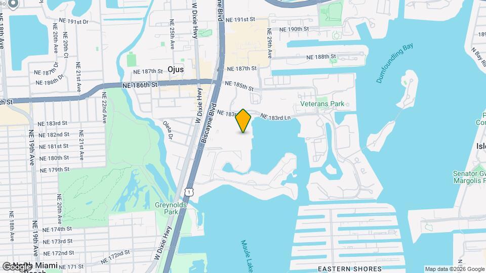 18041 Biscayne Blvd, Unit 801 Mapa y Detalles de la Ubicación