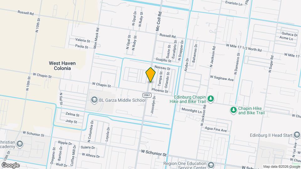 1501 Phoenix St Map and Location Details