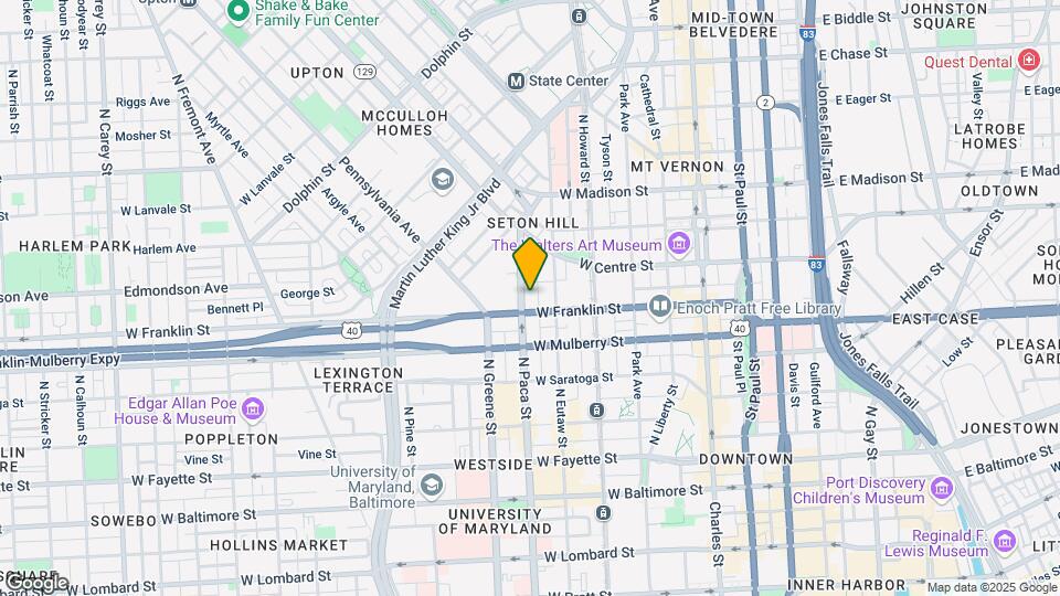 507 N Paca St Map and Location Details