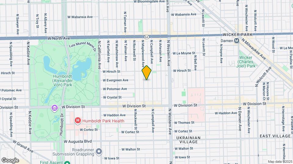 1321 N Maplewood Ave Map and Location Details