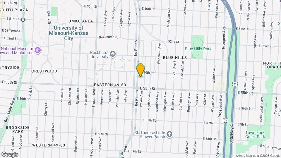 5421 The Paseo Map and Location Details