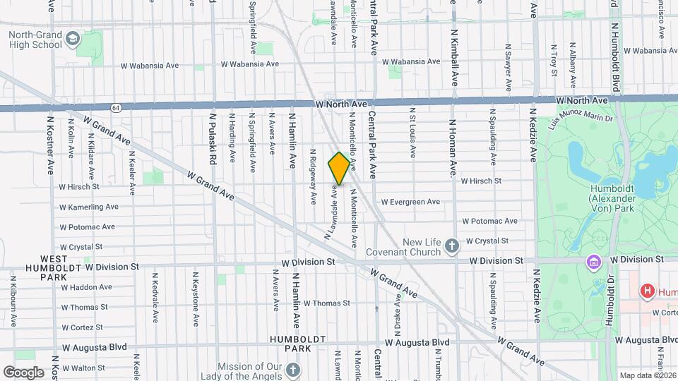 1351 N Lawndale Ave Map and Location Details