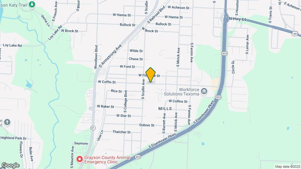 808 W Coffin St Map and Location Details