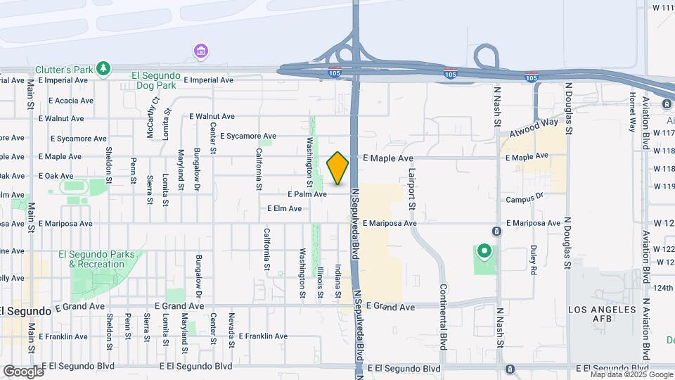 1633 E Palm Ave Mapa y Detalles de la Ubicación