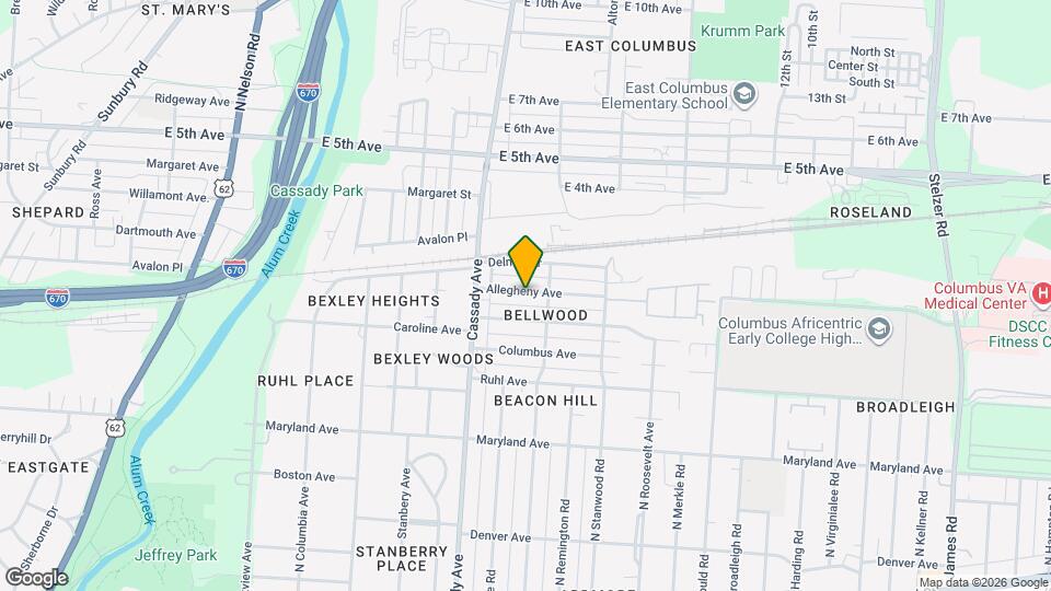 2725 Allegheny Ave Map and Location Details