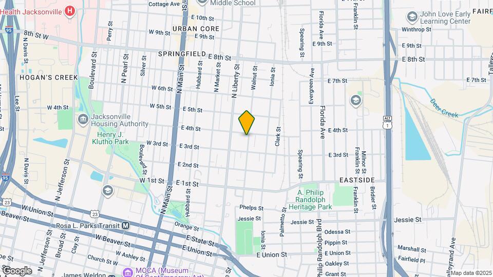 1334 Walnut St Map and Location Details