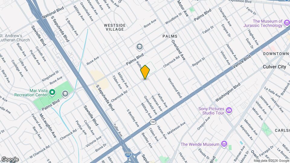 3606 Veteran Ave Map and Location Details