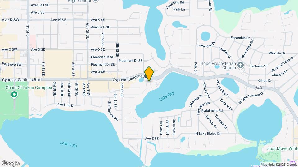 1103 Cypress Gardens Blvd Mapa y Detalles de la Ubicación
