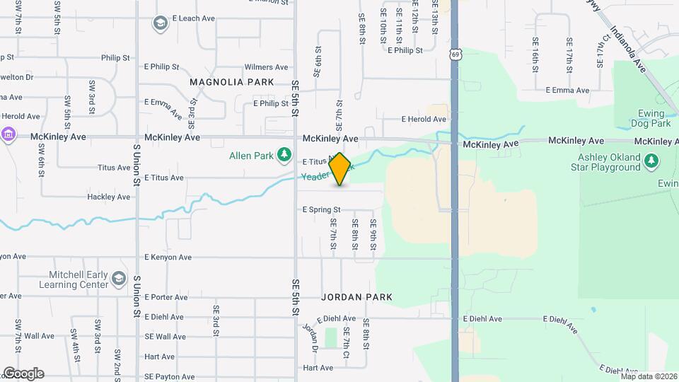 6166 SE Hackley Ave Map and Location Details