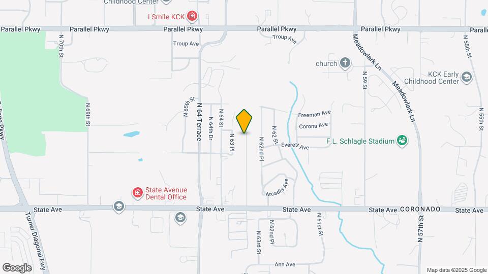 1434 N 63rd Terrace Map and Location Details