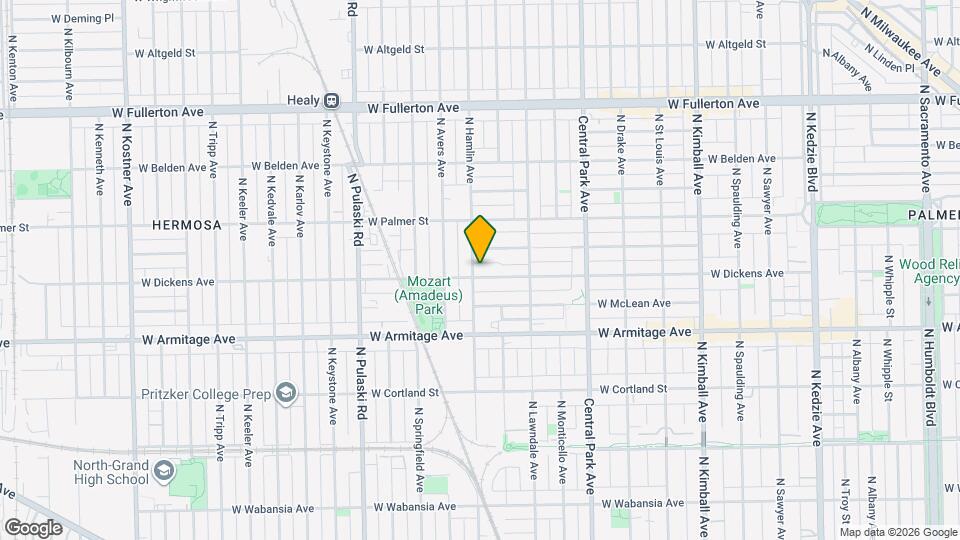 3752 W Dickens Ave, Unit 1st floor unit Map and Location Details