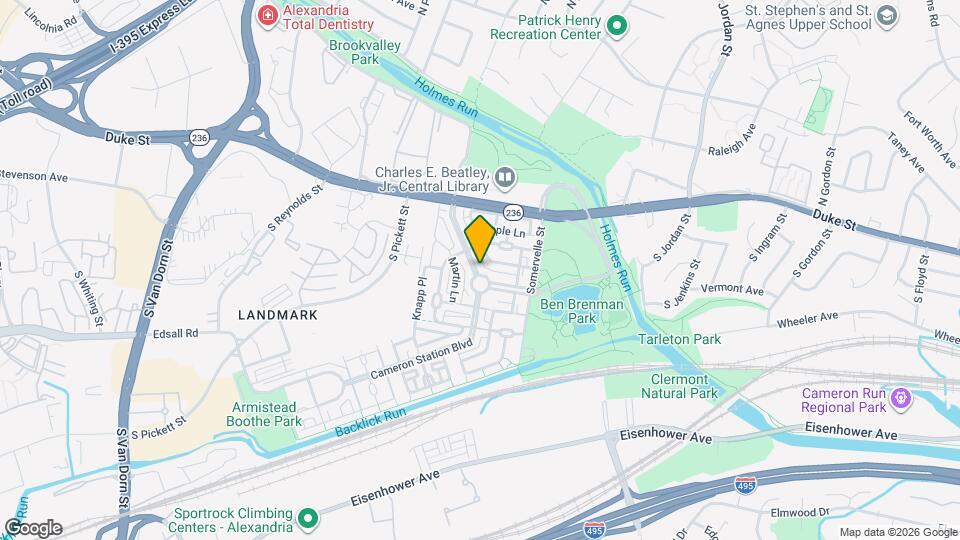 172 Cameron Station Blvd Mapa y Detalles de la Ubicación