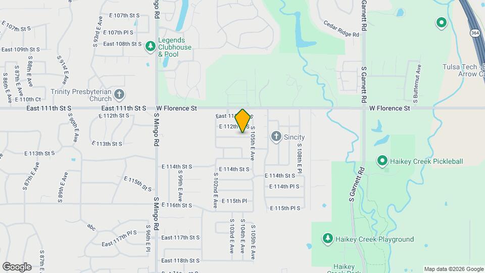 10421 E 112th St S Mapa y Detalles de la Ubicación