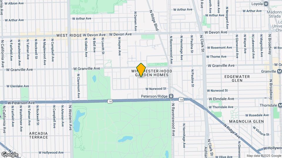 6109-6123 N Damen Ave Map and Location Details