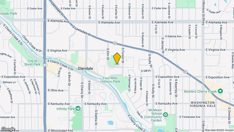 599 S Fairfax St Map and Location Details