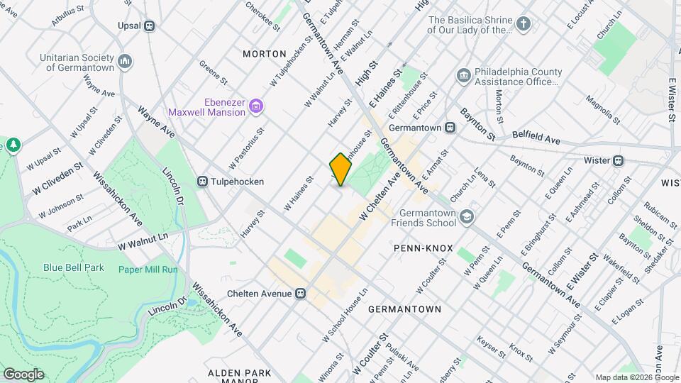 5804 Greene St, Unit Third Floor Map and Location Details