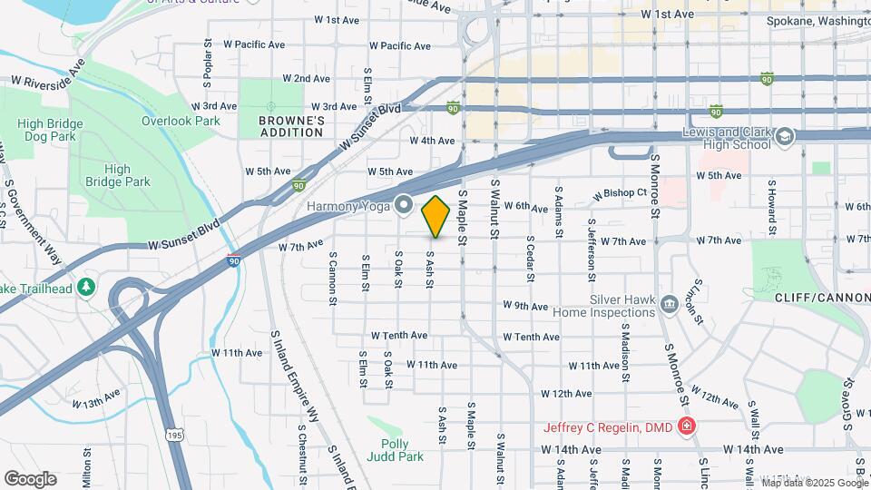 1627 W 7th Ave Map and Location Details