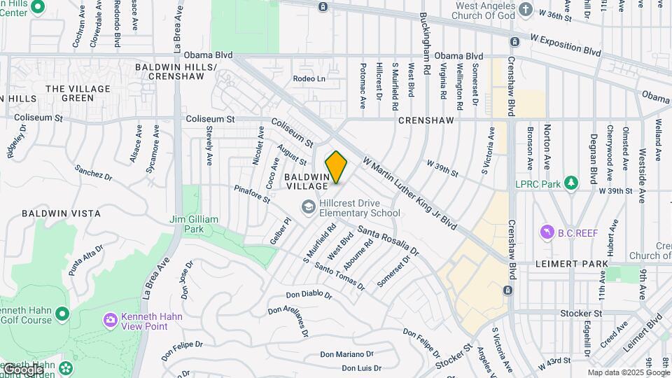 3961 Hillcrest Dr Map and Location Details