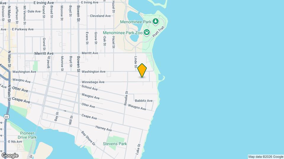 1350 Winnebago Ave Map and Location Details