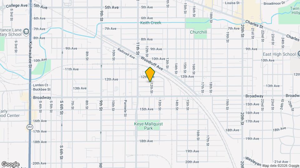 1319 12th St Map and Location Details