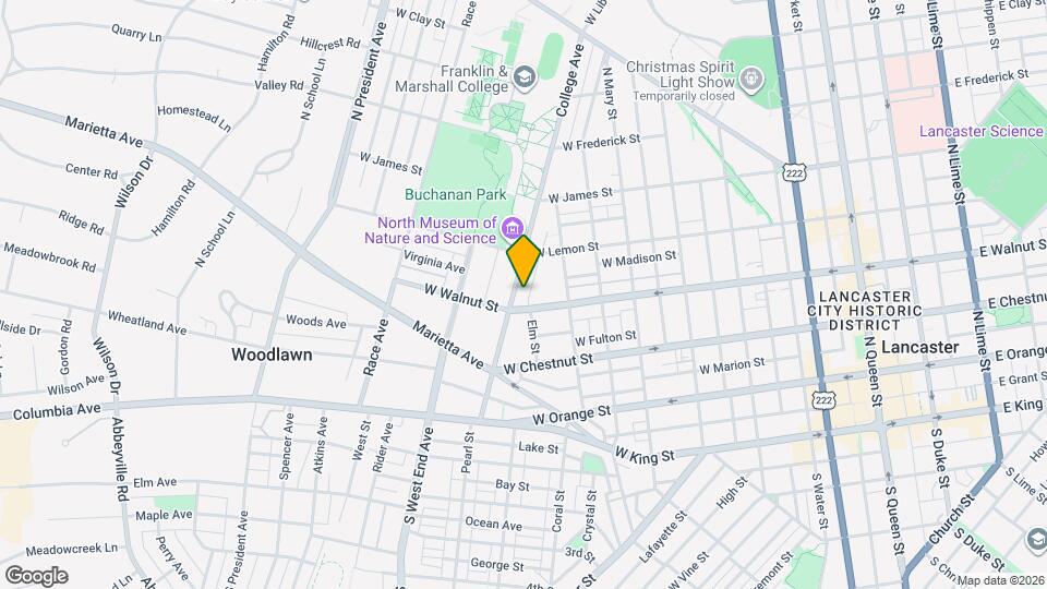 321 College Ave Map and Location Details