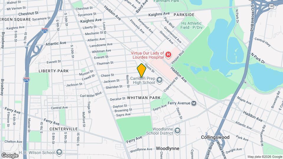 1602 Pershing St Map and Location Details