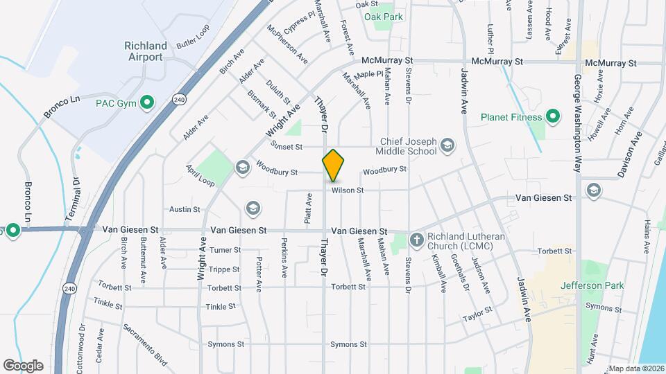 1302 Wilson St Map and Location Details