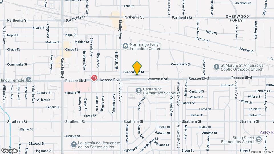 17951 Roscoe Blvd Map and Location Details