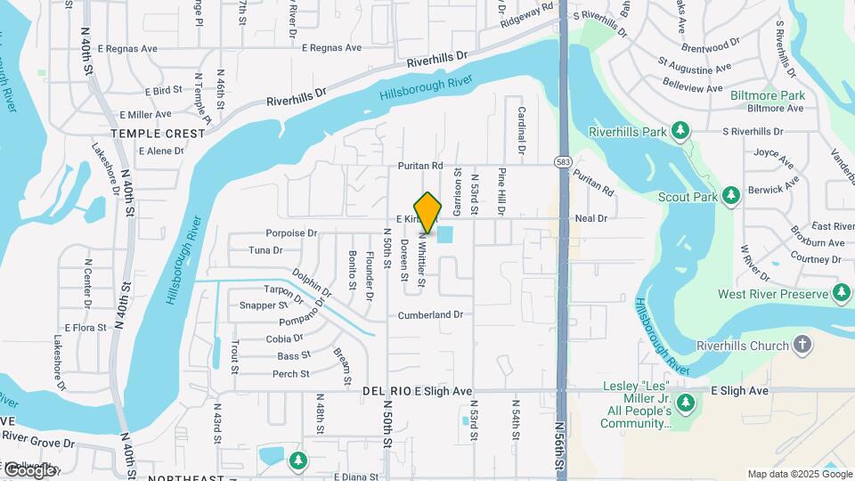 7111 N Whittier St Map and Location Details