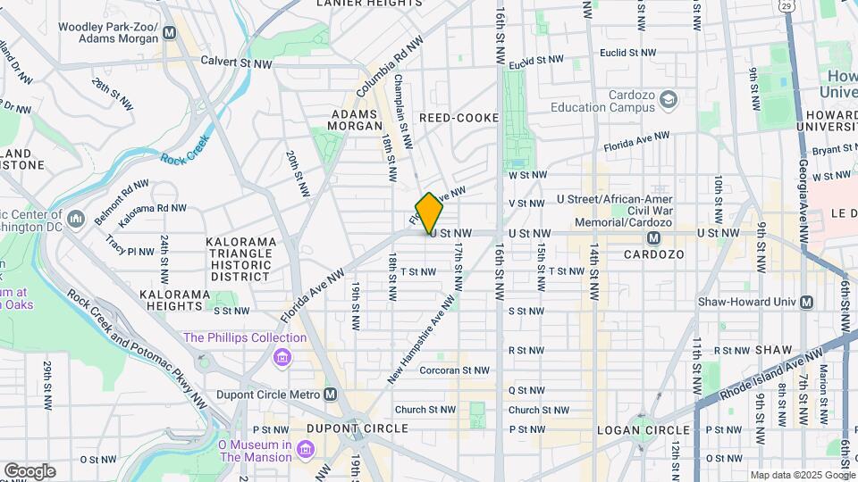 1736 U St NW Map and Location Details