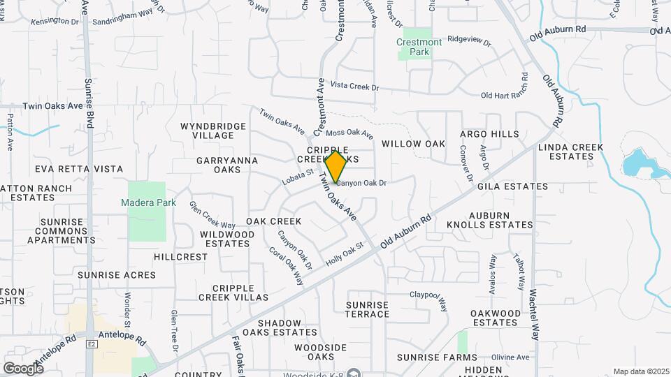 8250 Canyon Oak Dr Map and Location Details